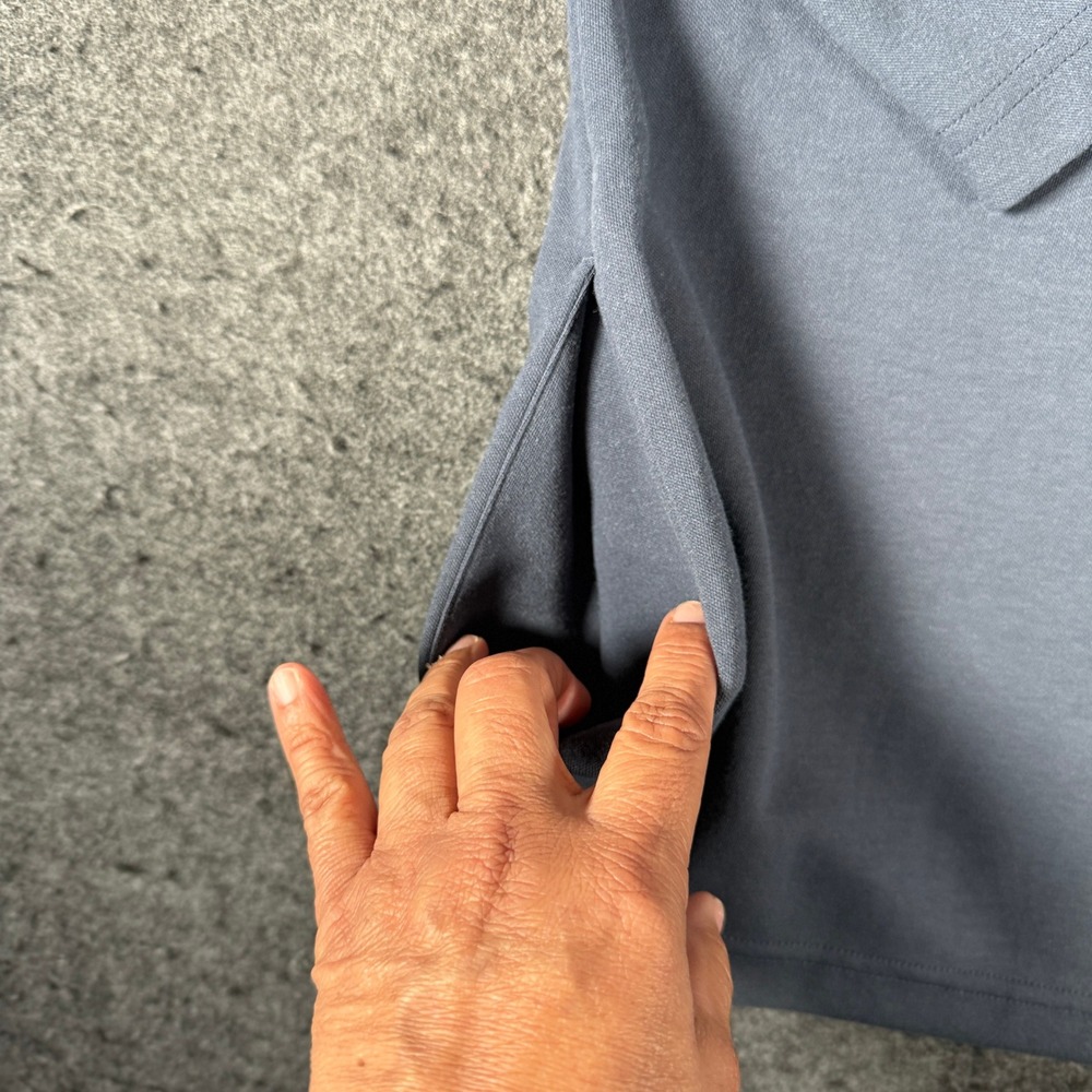 TravisMathew Mens Gray Quarter Zip Pullover Long Sleeve Golf Sweater Large 12506 - Picture 7 of 10